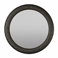 Stylish Circular Mirror With Intricate Textured Frame For Interior Decor