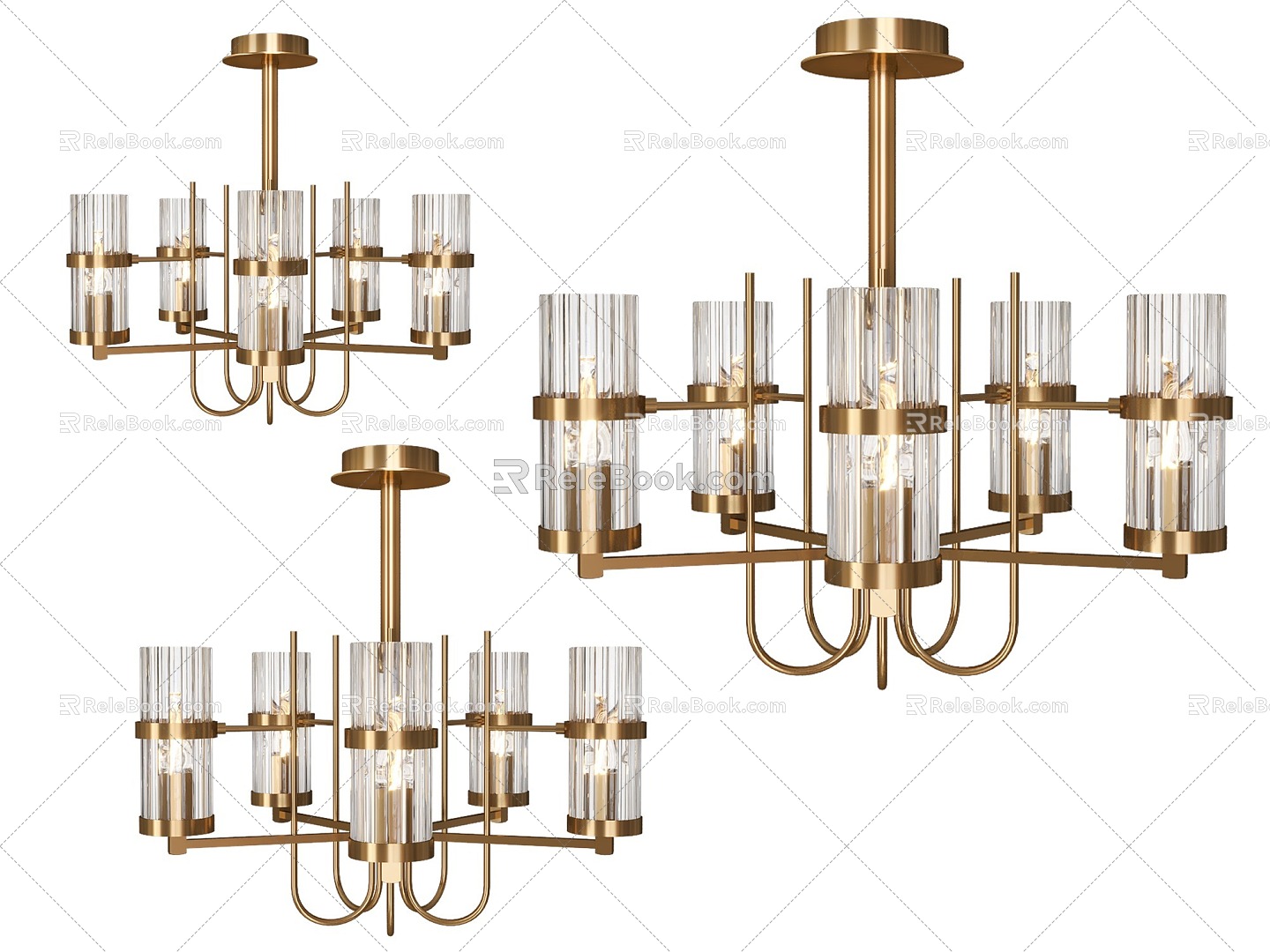 Glass Chandelier Crystal Chandelier Metal Chandelier Art Chandelier Decorative Chandelier Villa Chandelier Restaurant Chandelier Villa Chandelier 3d model