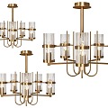 Glass Chandelier Crystal Chandelier Metal Chandelier Art Chandelier Decorative Chandelier Villa Chandelier Restaurant Chandelier Villa Chandelier 3d model