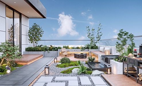 Roof Garden 3d model