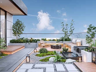 Roof Garden 3d model