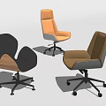 Stylish Modern Office Chairs With Wooden Accents Multiple Colors And Metal Bases