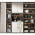 Modern bookcase combination 3d model