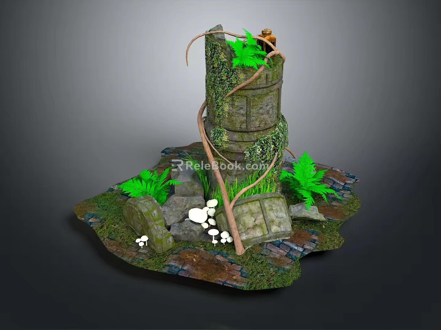Tower defense sentry tower air defense watchtower observatory tower loft 3d model