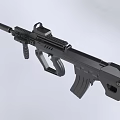 Modern Tactical Black Rifle With Rail System Ergonomic Grip And Detachable Magazine