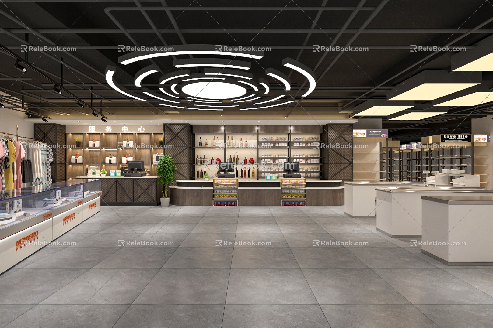 Modern Supermarket 3d model