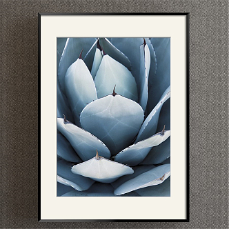 Nordic Plant Painting Blue Bedroom Plant Flower Fleshy Plant Decorative Painting 3d model