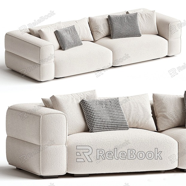 Modern double sofa multi-person sofa sofa leisure sofa sofa model