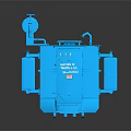 LIS SUPER Blue Power Transformer With Cylindrical Tank And Cooling Fins