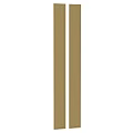 Two Brown Decorative Door Handles with Textured Surface and Modern Design