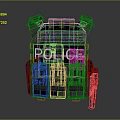 Tactical Military Style Police Vest with Protective Plates and POLICE Lettering