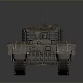 Heavy Duty Military Tank With Armored Body Tracked Wheels Mesh Protection And Turret Antenna
