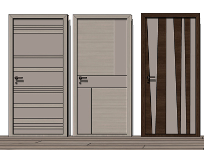 Modern Door Simple Door 3d model