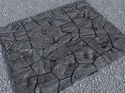 Natural Gray Stone Stepping Stones Pathway with Irregular Shapes for Outdoor Garden Landscape 3d model