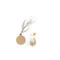 Elegant Bathtub Setup With Clay Vase Branches Glass Carafe Ice And Citrus Slices