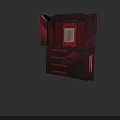 Red High Performance Electronic Device With Advanced Cooling System And RGB Lighting