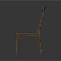 Classic Wooden Chair Furniture With Simple Backrest And Solid Seat Design