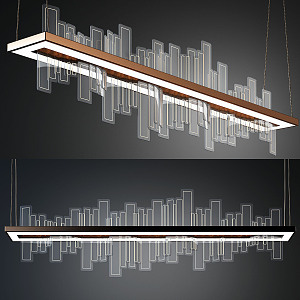 Modern chandelier glass chandelier 3d model