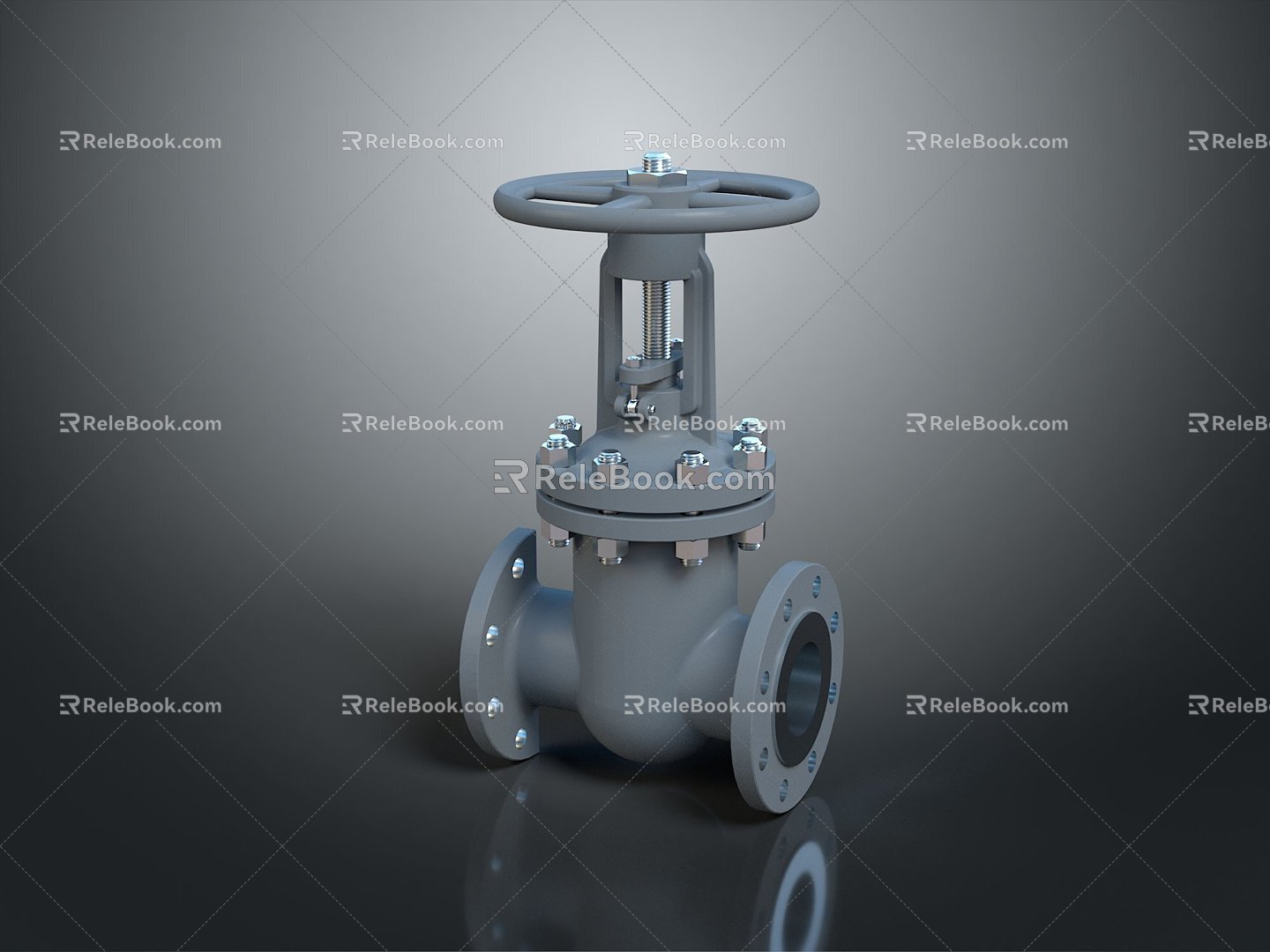 Pipe water pipe valve iron pipe fitting flange tee joint pipe water pipe valve 3d model