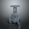 Pipe water pipe valve iron pipe fitting flange tee joint pipe water pipe valve 3d model