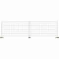 Metal Mesh Fencing Temporary Construction Safety Barrier With Grid Design And Concrete Base Supports