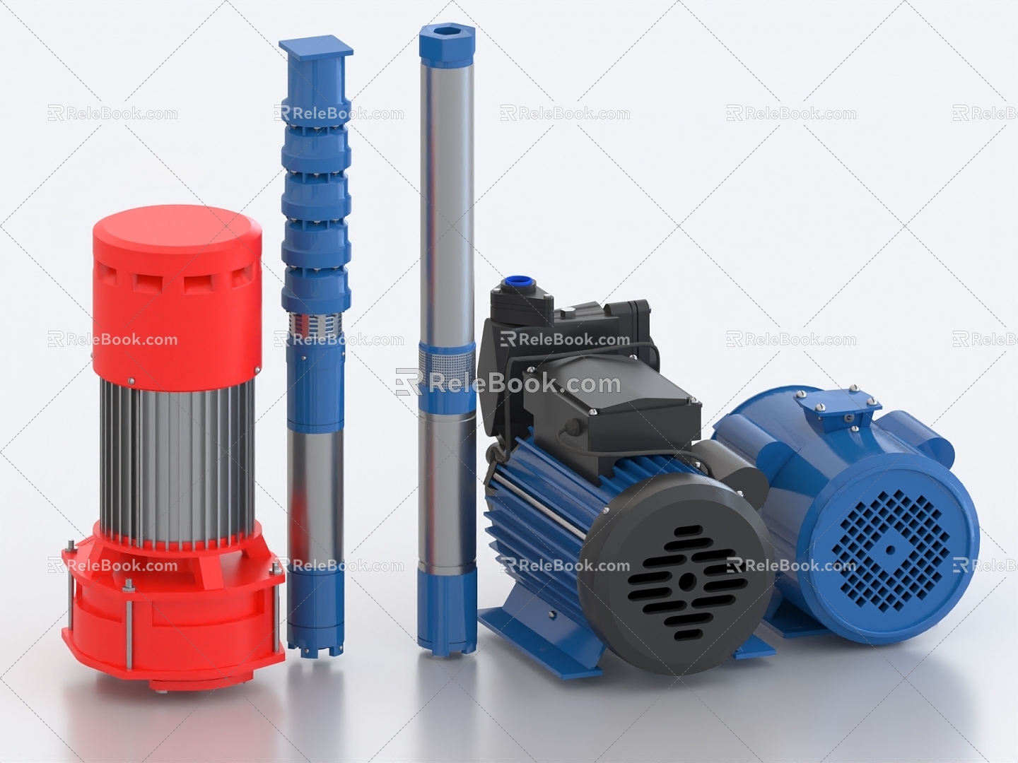 Motor motor power system industrial equipment water pump water pump hydraulic pump air pump 3d model