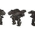 Sci Fi Mecha Game And Movie Character With Metallic Mechanical Structure And Multiple Designs