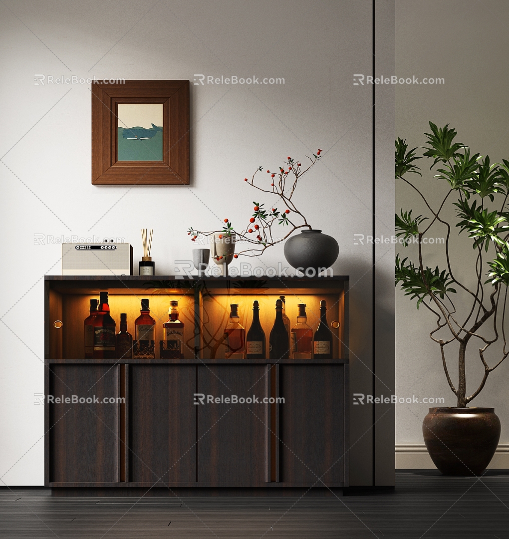 Dining Cabinet Wine Cabinet Sideboard Decorative Cabinet Decorative Cabinet model