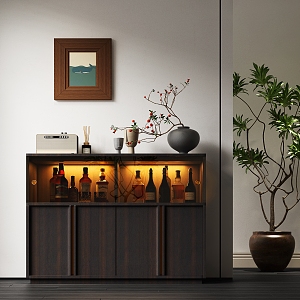 Dining Cabinet Wine Cabinet Sideboard Decorative Cabinet Decorative Cabinet 3d model