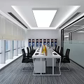 Birds Eye View Of Modern Office Interior Layout With Cubicles Tables Chairs And Functional Spaces