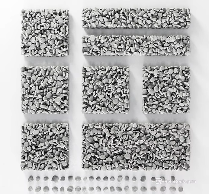 Stone Wood Material Samples Featuring Various Shapes And Textures For Decor Design 3d model