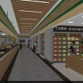Supermarket Department Store Interior With Shelves Dry Goods Section Products And Shoppers