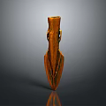 Traditional Ancient Weapon Arrowhead with Brown Yellow Color and Symmetric Design