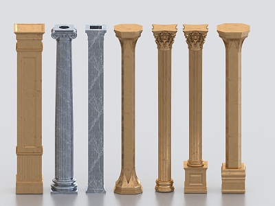 Roman Column Stone Carved Column Stone Column Bronze Column Garden Stone Column Marble Column Classical Column model