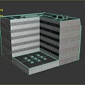Modern Urban Building With Brick And Glass Facade Multiple Windows And Square Entrance