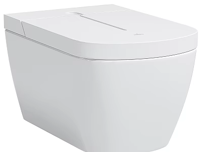 Elegant Modern White Toilet With Sleek Lines One Piece Design And Ceramic Surface 3d model