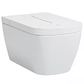 Elegant Modern White Toilet With Sleek Lines One Piece Design And Ceramic Surface