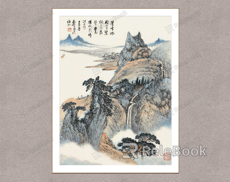 Decorative Painting Cangfeng Sail Shadow Zheng Wuchang Landscape Painting model