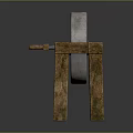 Traditional Stone Mill Hardware Tool with Wooden Stand Designed for Grinding Grain
