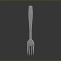 Lightweight And Durable Blue Plastic Fork For Daily Household Kitchen Use 3d model