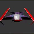 Colorful Abstract Geometric Structure With Red Pink Purple Polygonal Design