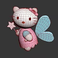 Cute Hello Kitty Children S Furniture With Pink Bow And Blue Wing Design