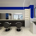 Modern Minimalist Hair Salon Interior Design With Stylish Chairs Large Mirrors And Clean Reception Space