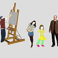 Many characters 3d model
