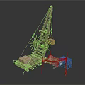Industrial Construction Crane Structure With Metal Boom Arm And Base Platform