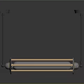 Hanging Electric Heater With Glowing Yellow Heating Tube And Metal Brackets