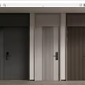 Modern security door 3d model