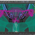 3D Medical Anatomy Illustration of Female Reproductive Organs Displaying Uterus Fallopian Tubes and Ovaries