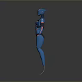 Blue Humanoid Robot Character With Sleek Mechanical Design For Sci Fi Games And Movies