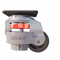 Gray Swivel Caster Wheel With Red Nut GD-50F For Heavy Duty Applications